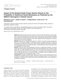 Impact of the Sentinel Node Frozen Section Result on the Probability