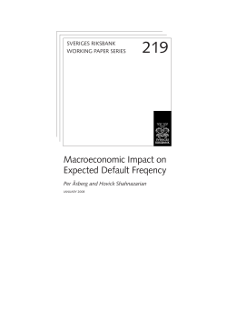No. 219 Macroeconomic Impact on Expected Default Freqency