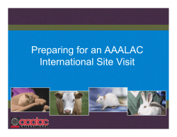 Preparing for an AAALAC International Site Visit
