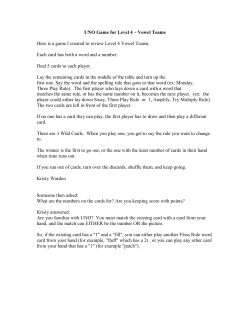 UNO Game for Level 4 &ndash; Vowel Teams Here is a game I created to