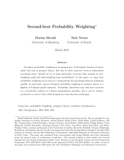 Second-best Probability Weighting