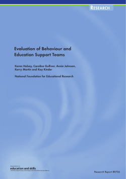 Evaluation of behaviour and education support teams