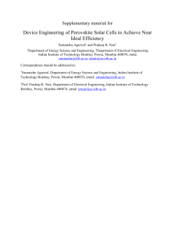 Table S1: Parameters used for the simulation of