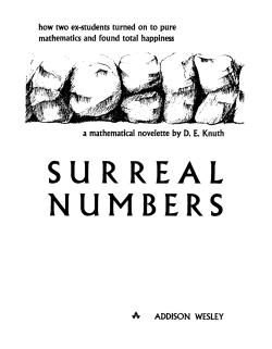 surreal numbers - Harvard Mathematics Department