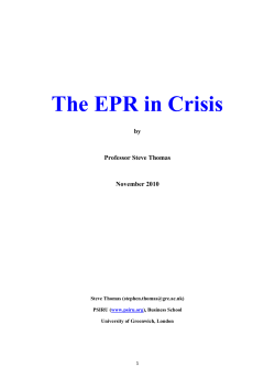 The roots of the EPR design