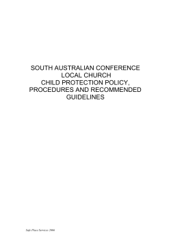 child protection policy and procedures for