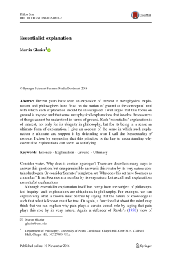 Essentialist explanation