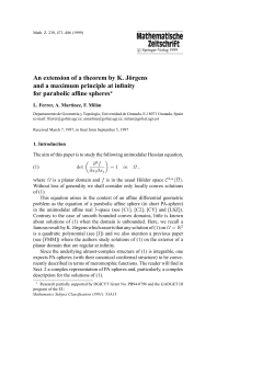 An extension of a theorem by K. J&ouml;rgens and a maximum principle