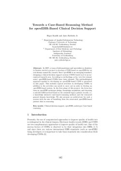 Towards a Case-Based Reasoning Method for openEHR
