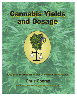Cannabis Yields and Dosage