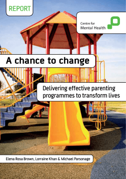 A chance to change