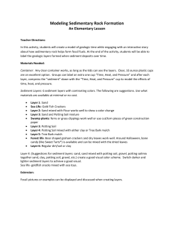 Modeling Sedimentary Rock Formation An Elementary Lesson