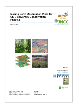 Making Earth Observation Work for UK Biodiversity Conservation