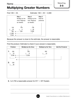 Multiplying Greater Numbers