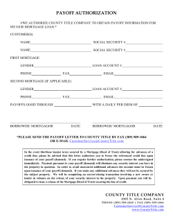 payoff authorization
