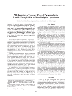 MR Imaging of Autopsy-Proved Paraneoplastic Limbic Encephalitis