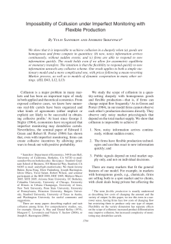 Impossibility of Collusion under Imperfect Monitoring with Flexible