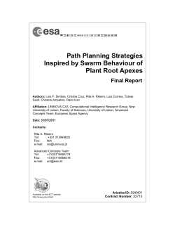 Path Planning Strategies Inspired By Swarm Behaviour of Plant Root