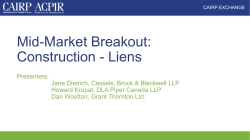 Mid-Market Breakout: Construction