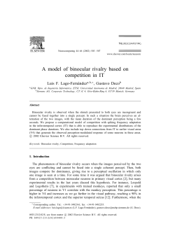 A model of binocular rivalry based on competition in IT