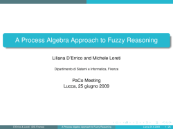A Process Algebra Approach to Fuzzy Reasoning