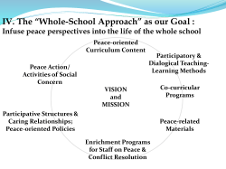 the role of catholic schools in building peace