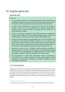 10. Capital gains tax - Institute for Fiscal Studies
