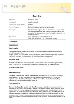 Copy Cat - Australian Children`s Television Foundation