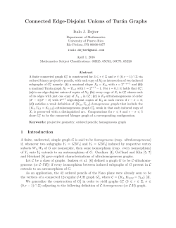 Connected Edge-Disjoint Unions of Tur&aacute;n Graphs