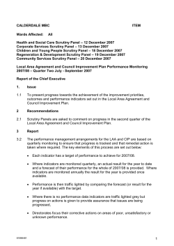 HEADS OF SERVICE - Calderdale Council