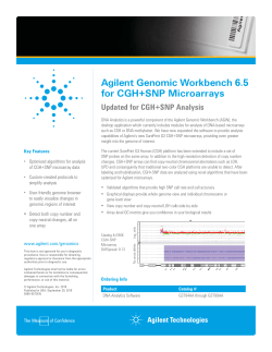 Agilent Genomic Workbench 6.5 for CGH+SNP
