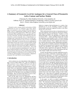 A Summary of Geometric Level-Set Analogues for a General Class