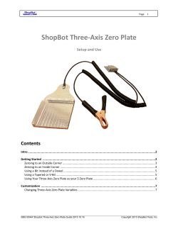 Three Axis Zero Plate Guide