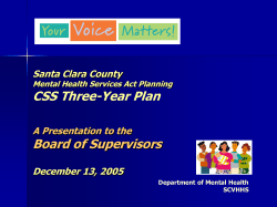 Board of Supervisors Presentations