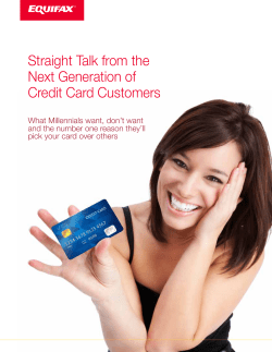 Straight Talk from the Next Generation of Credit Card