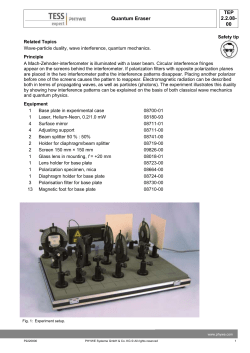 Quantum Eraser TEP 2.2.08-00 TEP 2.2.08