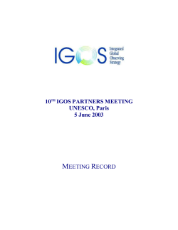 IGOS-P Strategy and Process - Food and Agriculture Organization of