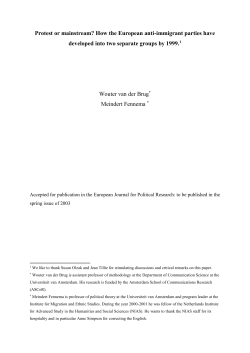 Protest or mainstream