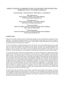 strong coupling algorithm to solve fluid-structure-interaction