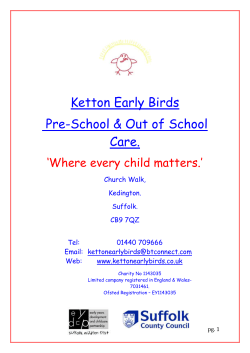 Our Prospectus - Ketton Early Birds