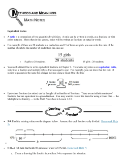 Equivalent Ratios