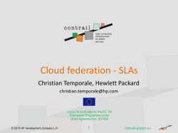 SLA Management in Contrail - contrail