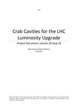 Crab Cavities for the LHC Luminosity Upgrade