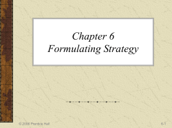Chapter 6 Formulating Strategy