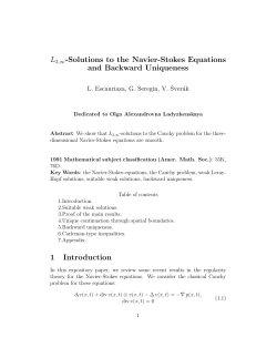 L3,&infin;-Solutions to the Navier-Stokes Equations and Backward