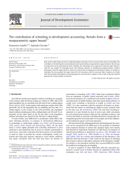 The contribution of schooling in development accounting: Results