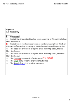 A2 - 1.6 - probability.notebook