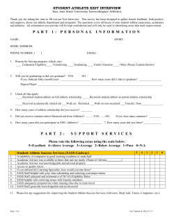 Student-Athlete Exit Interview