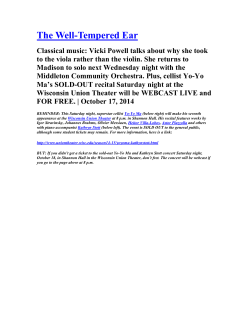 Classical music: Vicki Powell talks about why she took to the viola