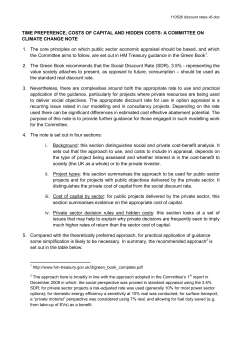 time preference, costs of capital and hidden costs: a committee on
